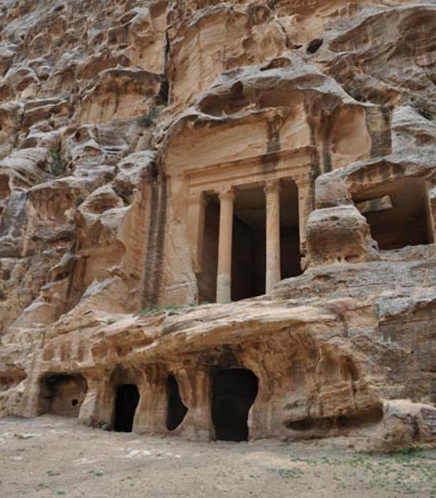 Cisterns at the Nabataean city of Little Petra. (Larry W. Mays)