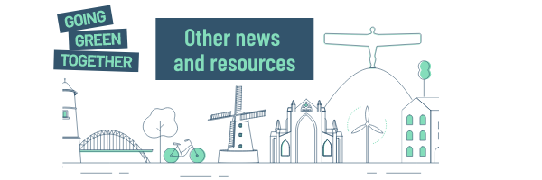 Going Green Together logo and ‘Other news and resources’ banner with graphics of landmarks.