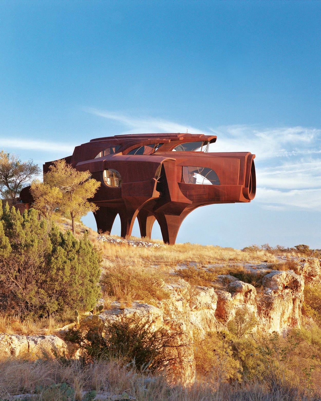 The Robert Bruno house, in Ransom Canyon, near Lubbock, in 2007, a year before the artist died.