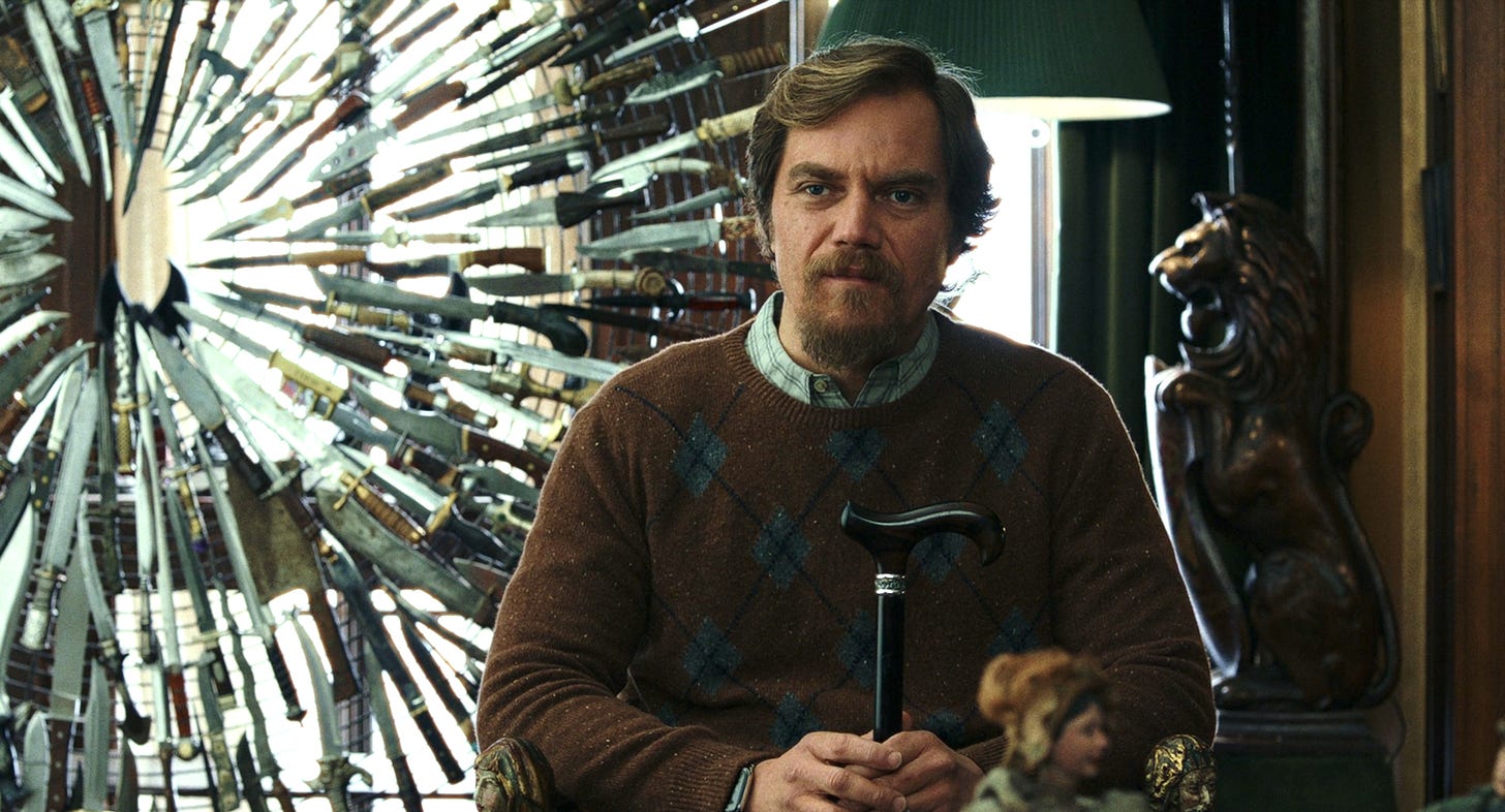 Michael Shannon as Walt Thrombey in KNIVES OUT.