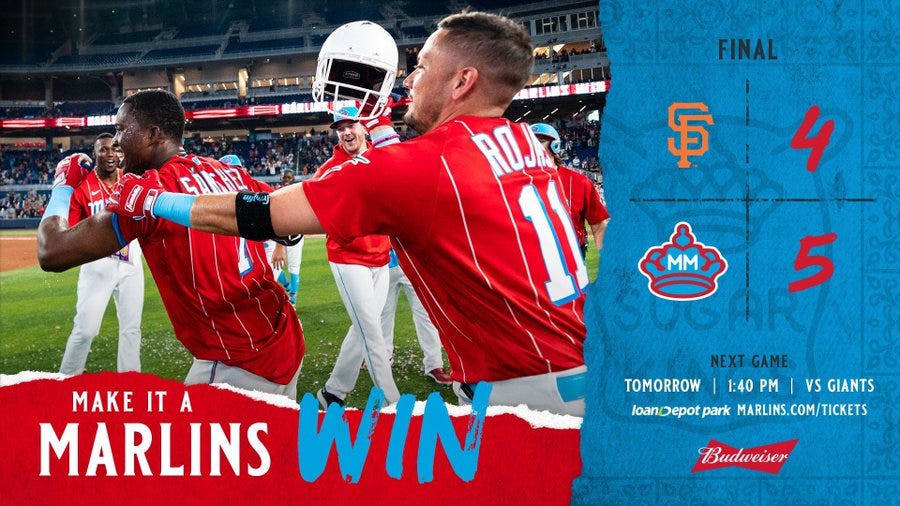 Marlins City Connect win graphic