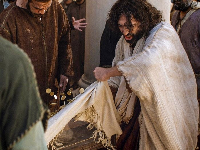 Free Bible images of Jesus cleansing the Temple by overturning the money changers' tables and ...