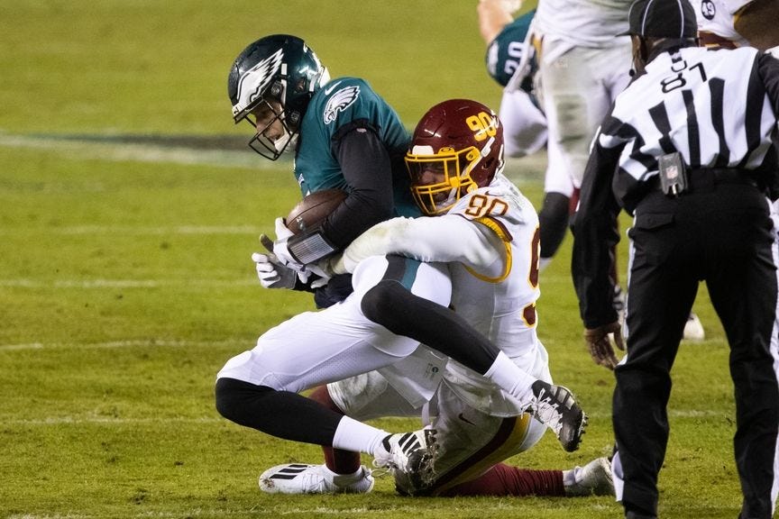 Furious Giants react as Eagles hand NFC East to Washington: 'This is  sickening'
