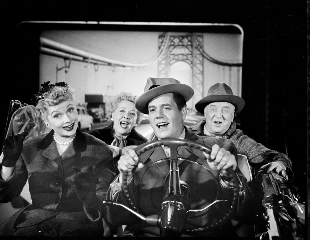 The cast of 'I Love Lucy' on their way to California
