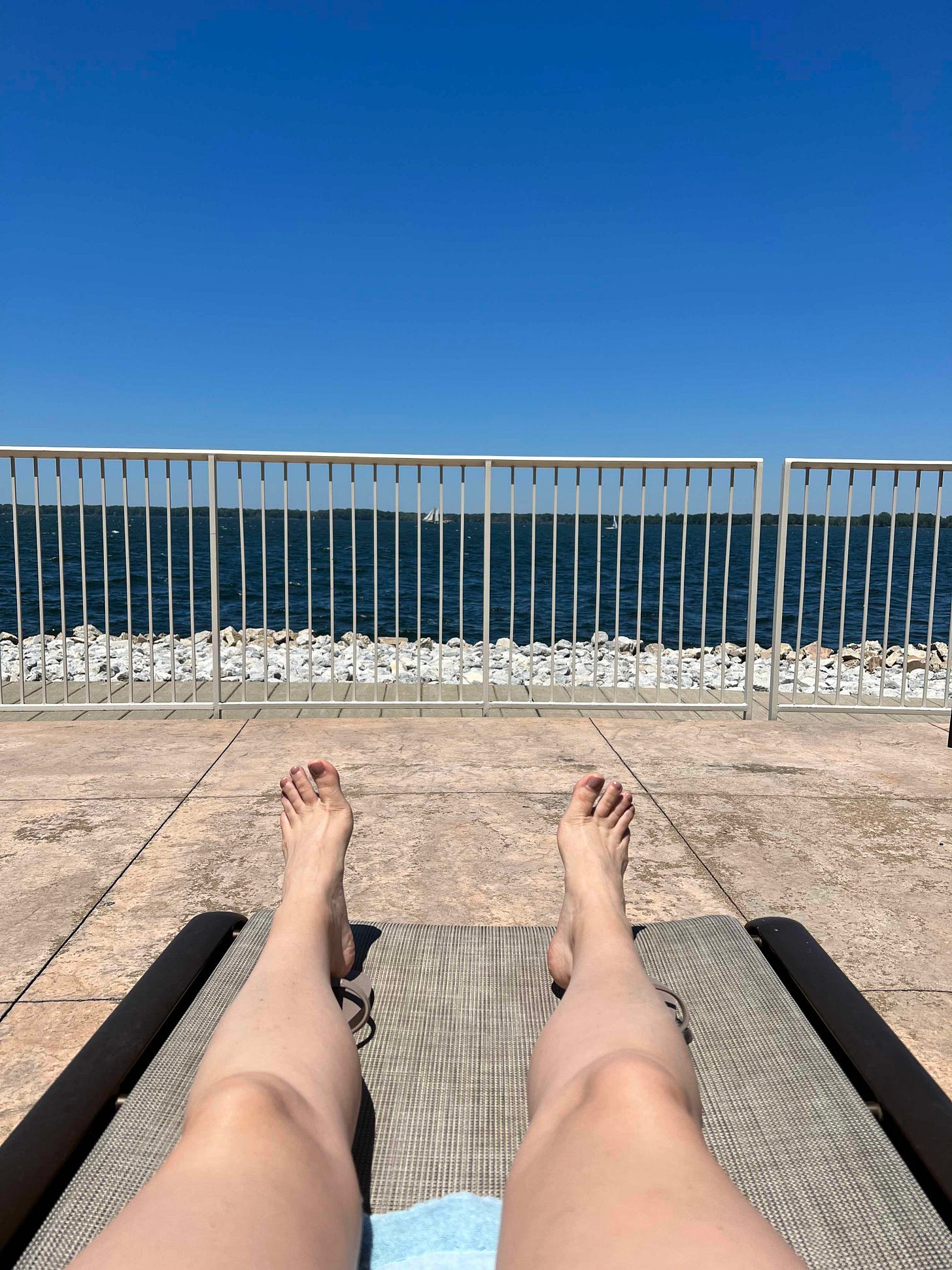 Poolside in Erie PA overlooking the lake