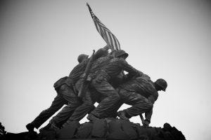 Photo of the Marine Corps War Memorial.