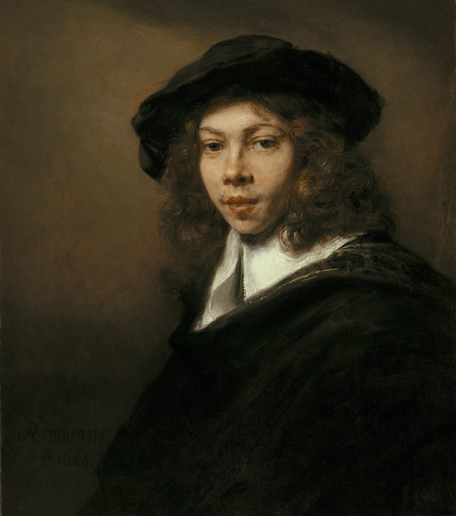 Young Man in a Black Beret by Rembrandt van Rijn