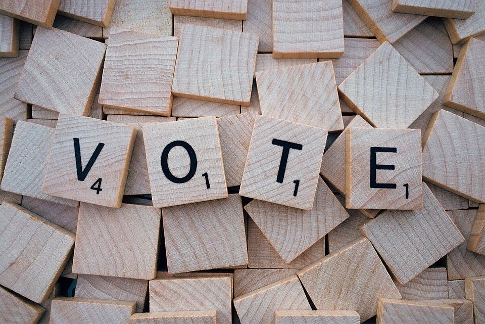 Vote, Word, Letters, Scrabble, Gray Letter