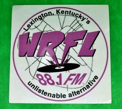 Vintage 4"x 4" años 90 Radio Station Calcomanía wrfl Lexington ...