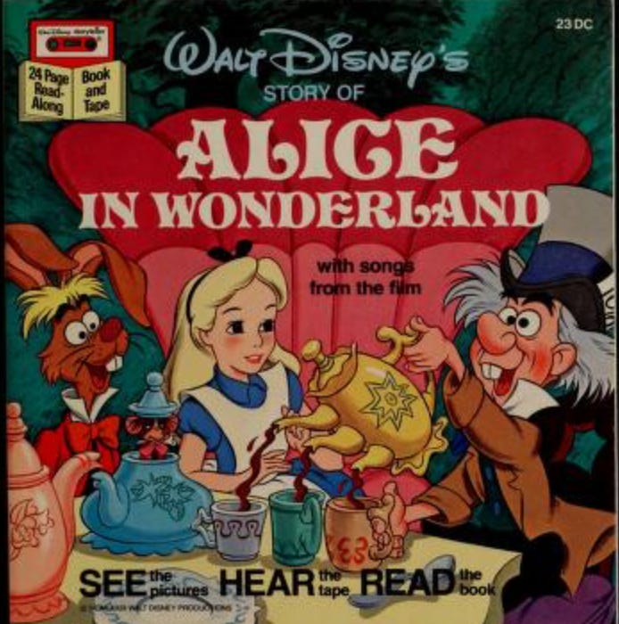 Book cover from the Alice in Wonderland red-along book