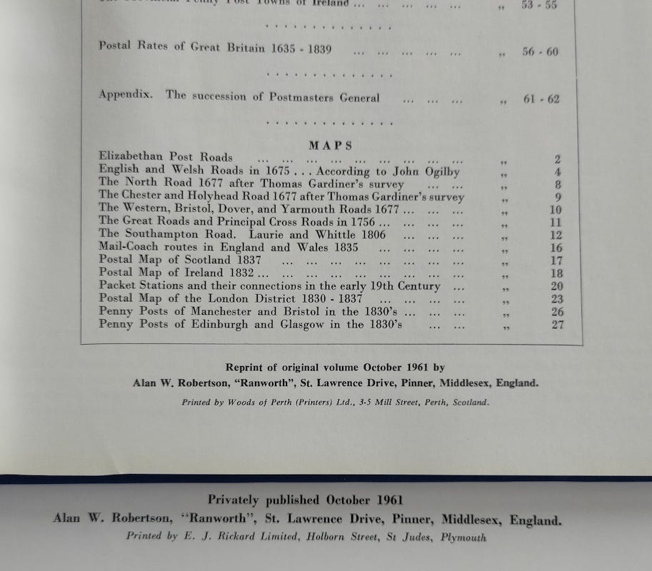 Figure 5 Robertson Post Roads Publication Dates