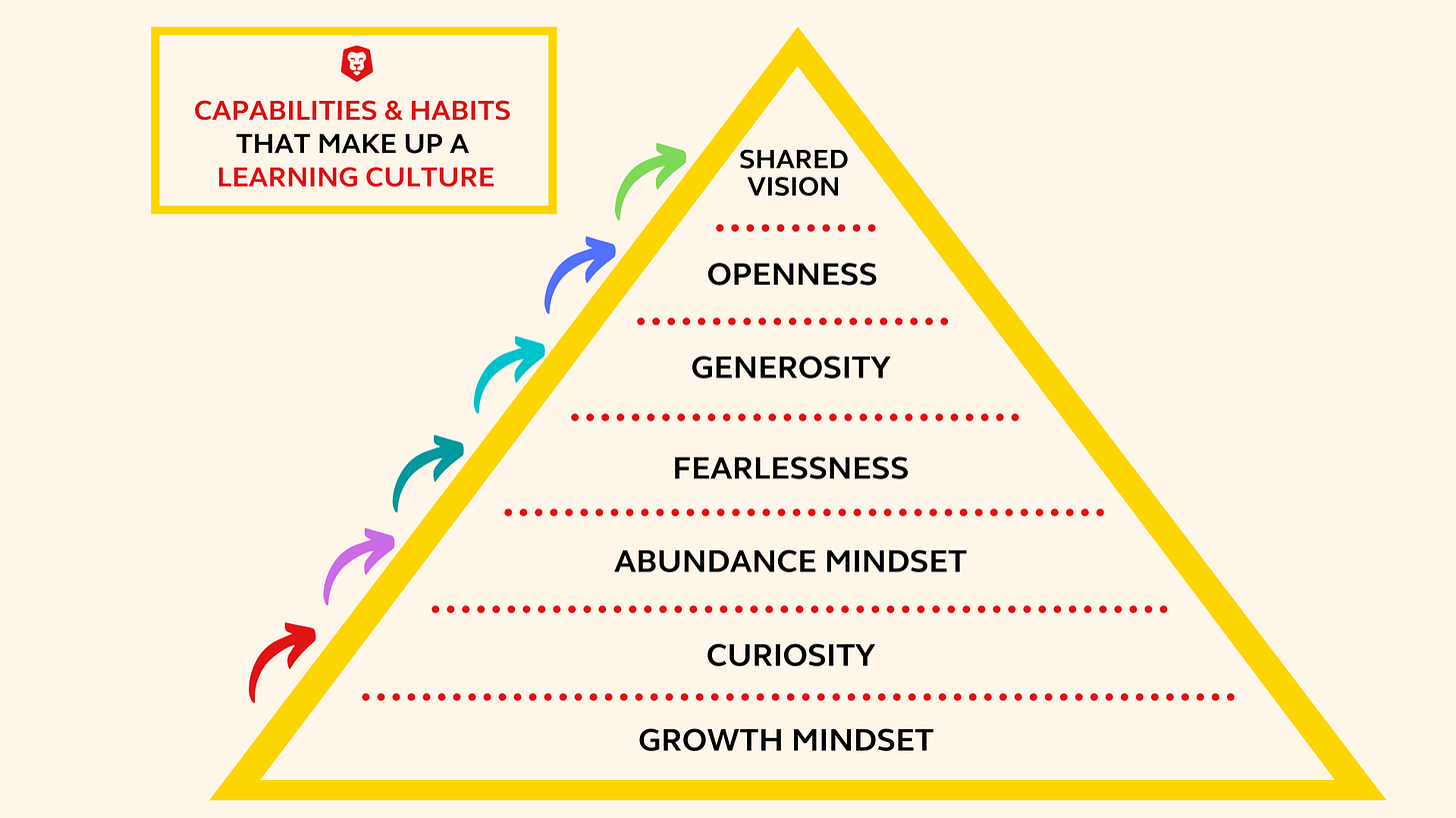 Pyramid image depicting the six qualities mentioned in the previous section