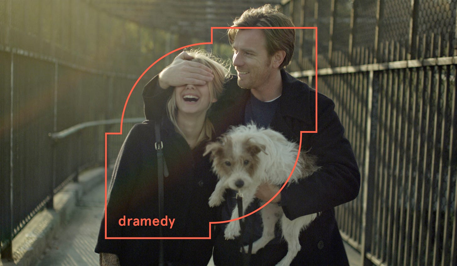 Mélanie Laurent, Ewan McGregor, and Cosmo the Dog in Beginners. Courtesy of Focus Features.