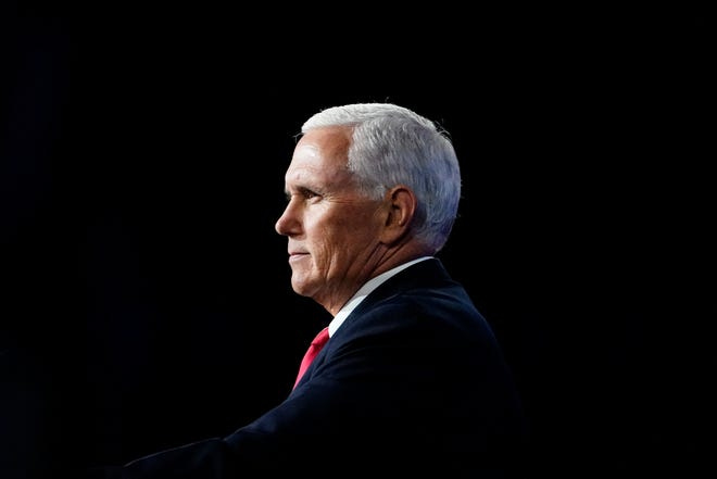 Vice President Mike Pence speaks during a Faith and Freedom Coalition policy conference on in Atlanta on Wednesday, Sept. 30, 2020. On Jan. 6, he will preside over the formal counting of Electoral College votes in his role as president of the Senate.