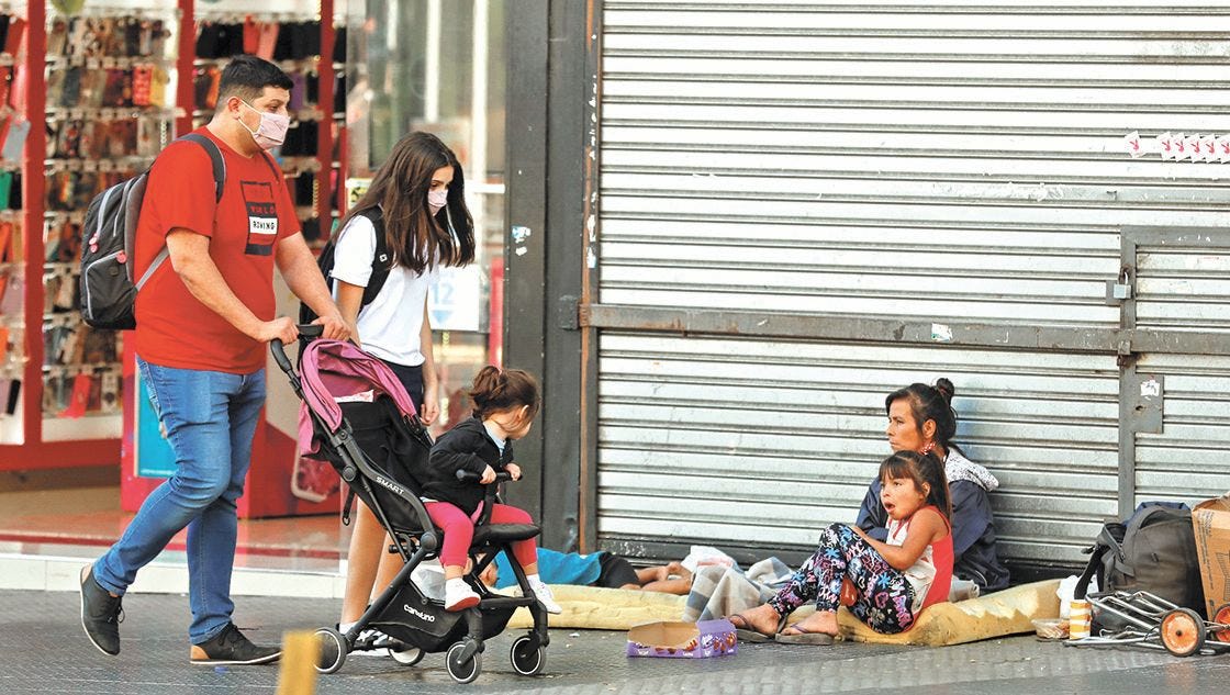Pobreza en Argentina trepó a 42% y ya afecta a 19 millones de personas en el país