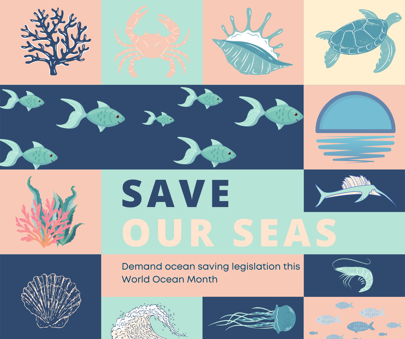 Save Our Seas. Demand Ocean Saving legislation this world ocean month.