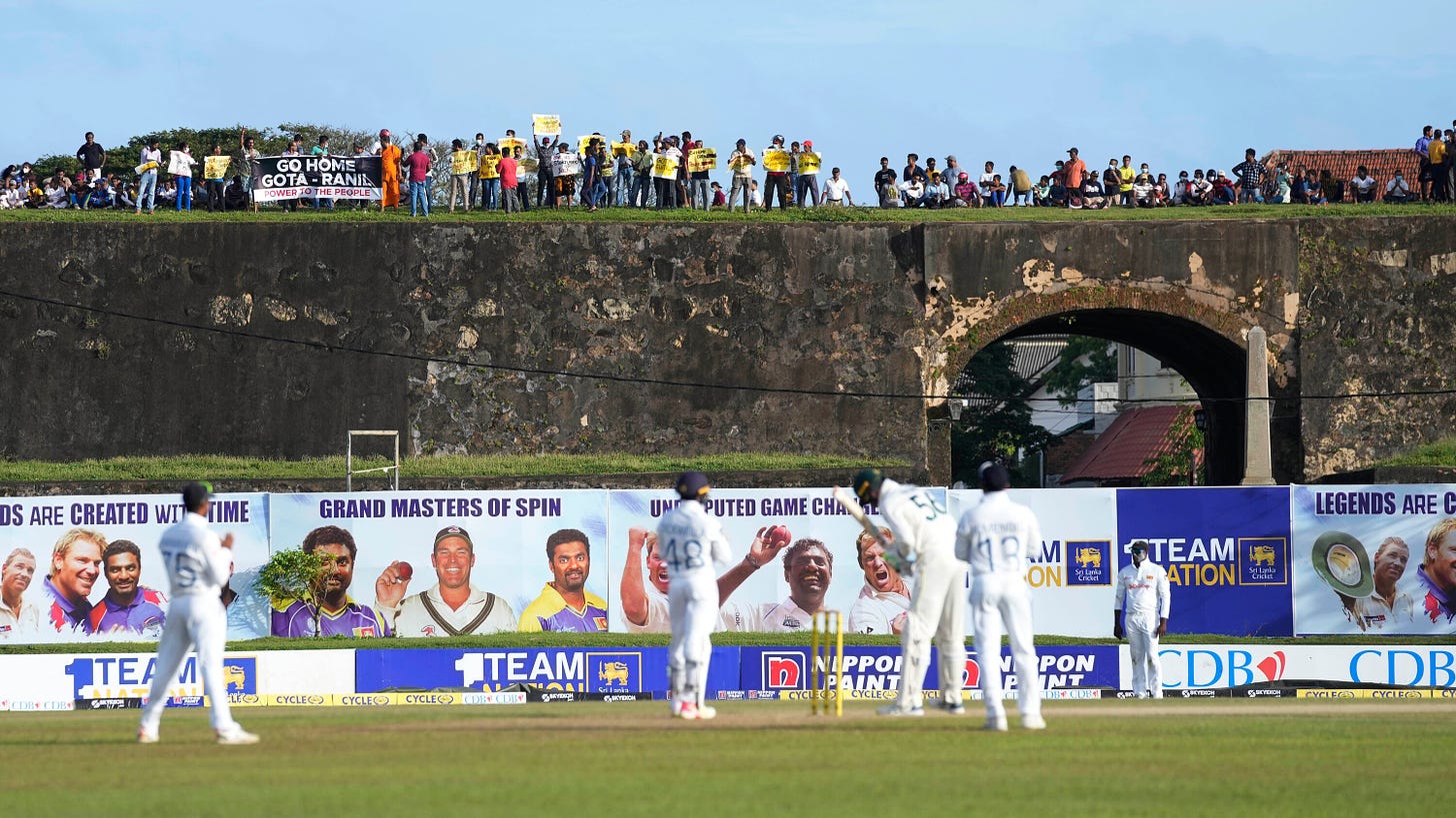 Amid Sri Lanka's Crisis, Cricket Carries On - The New York Times