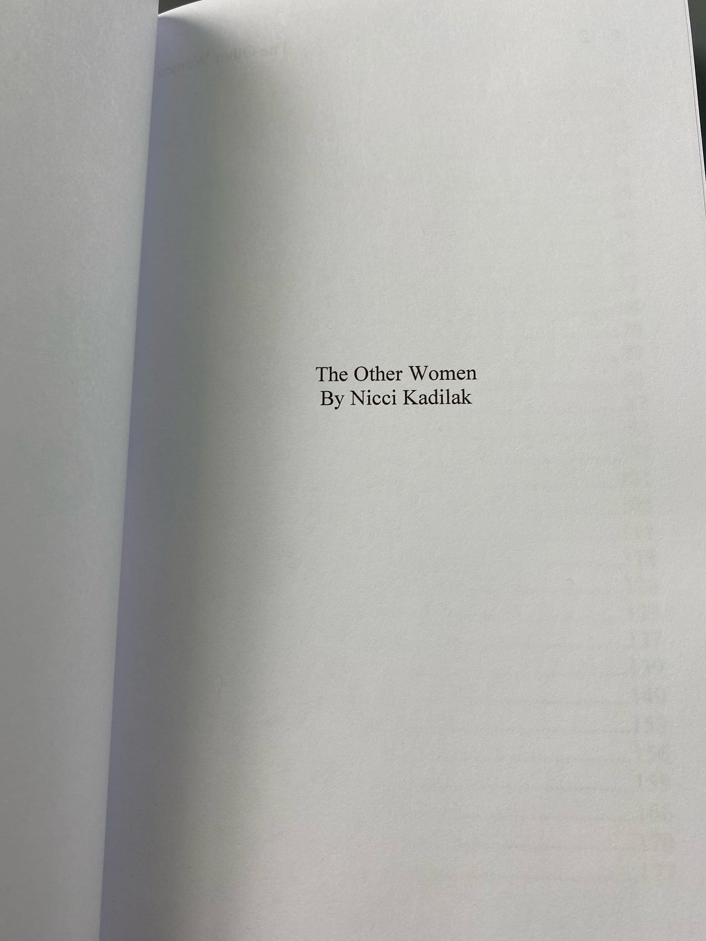 Cover page of The Other Women