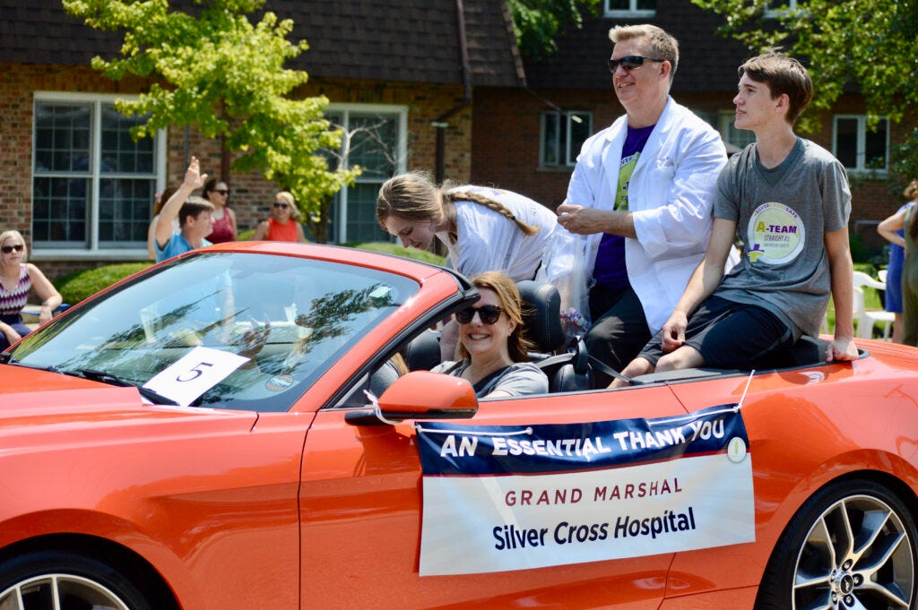 Silver Cross Hospital was the grand marshal of the parade.