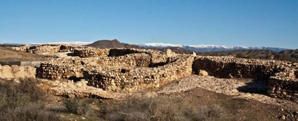 Enclave and building at the prehistoric site at Los Millares.