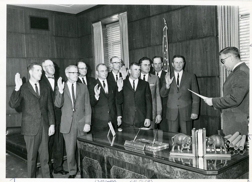 Hop Commission swearing-in, 1966