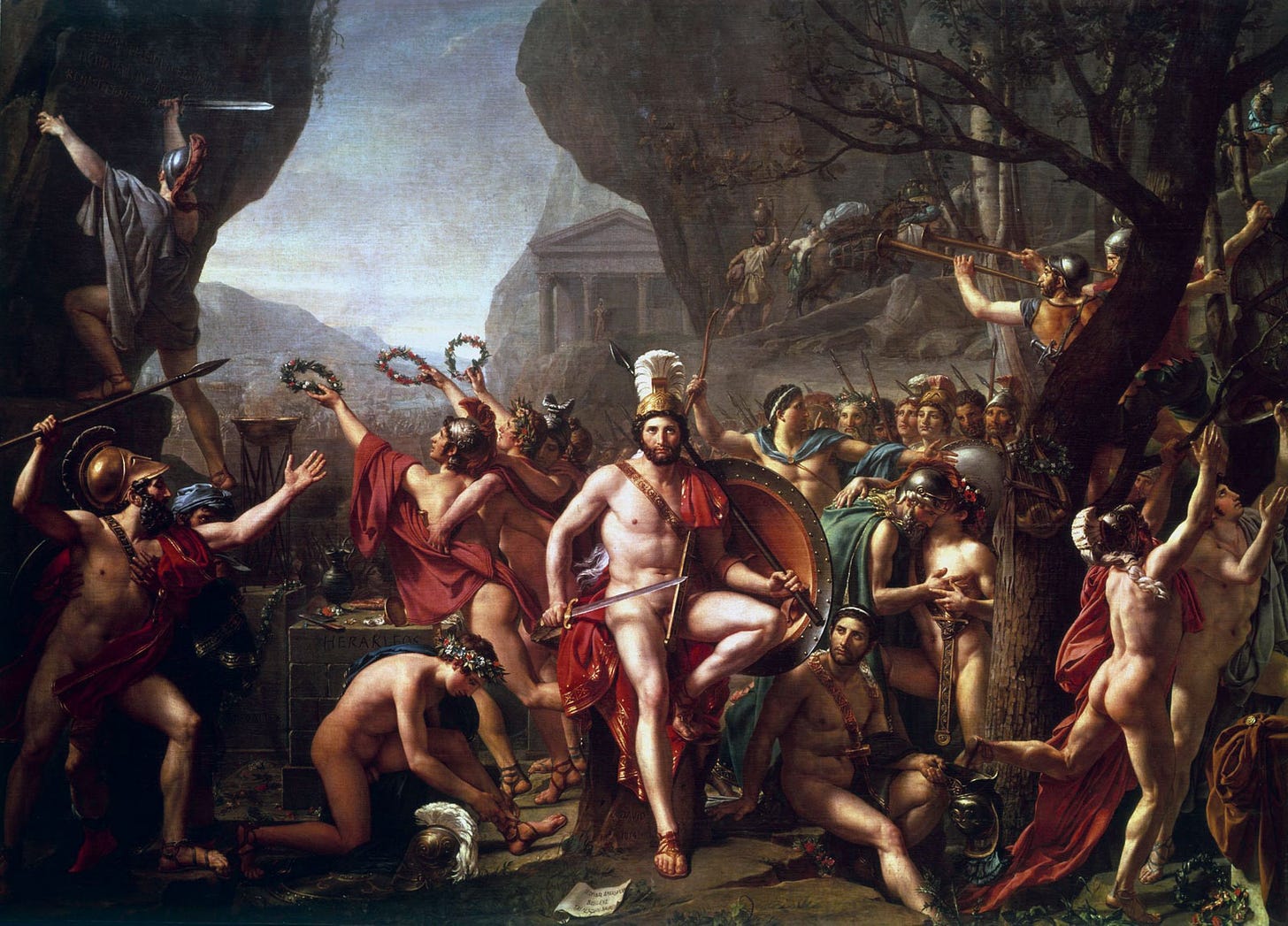 Leonidas-Thermopylae-oil-canvas-Jacques-Louis-David-Paris-1814.jpg | New  Europeans