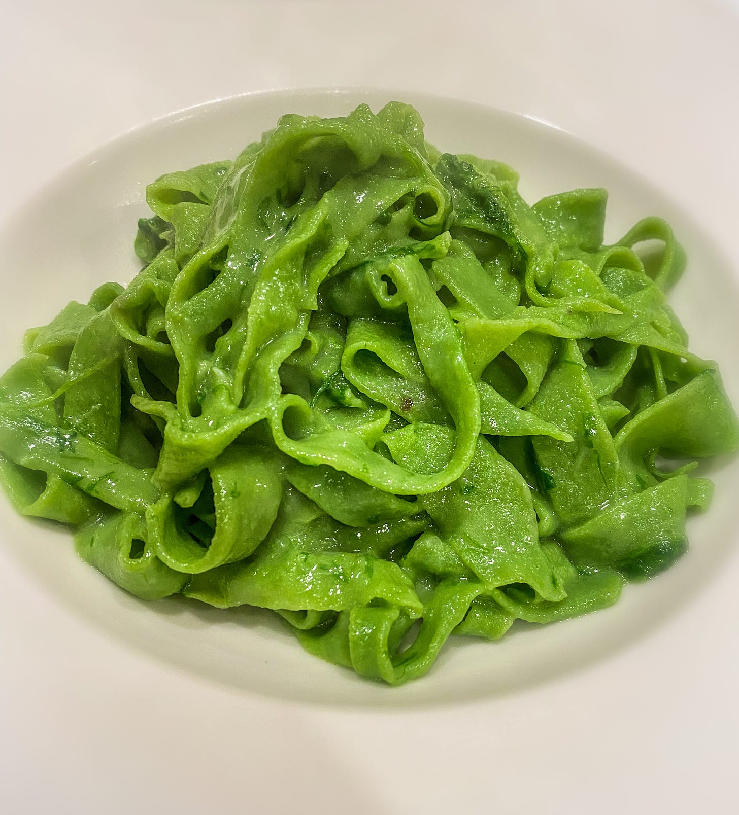 A plate of ramp pasta