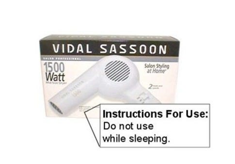 Label: Do not use while sleeping.