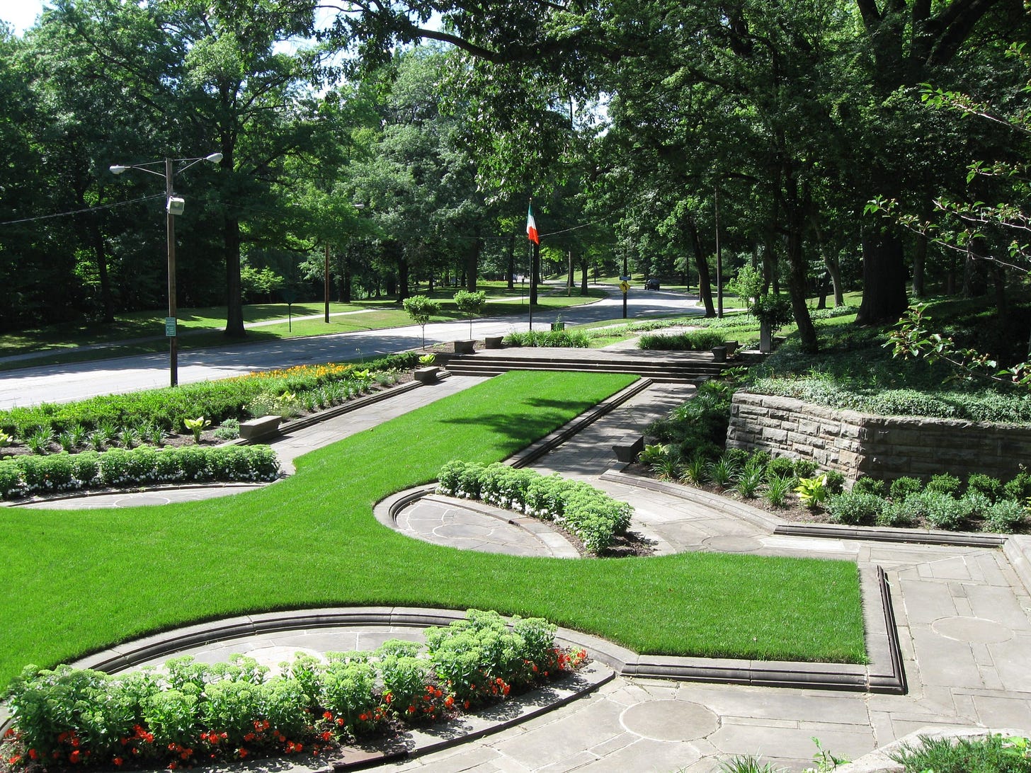 View of Irish Garden at Cleveland Cultural Gardens