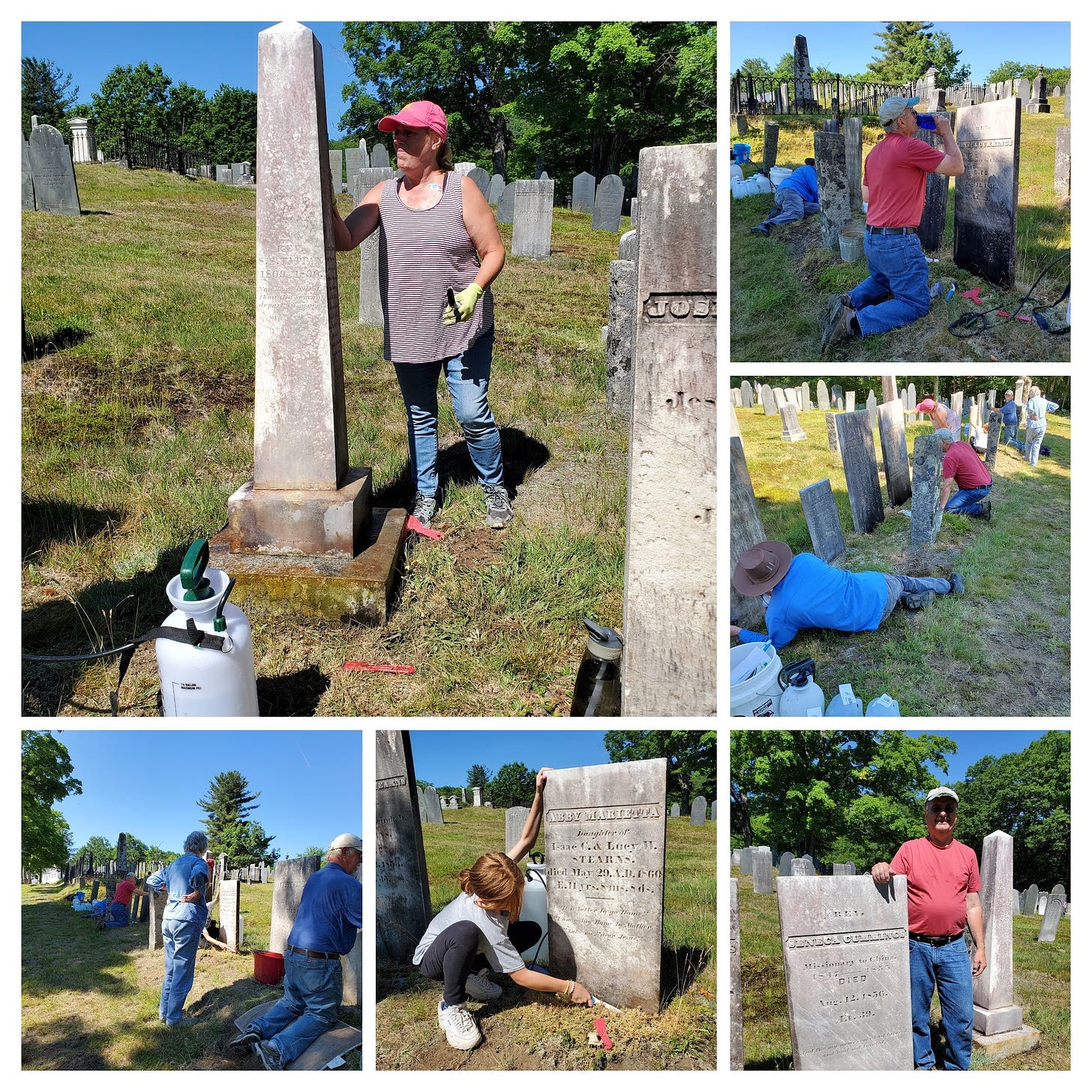 Cleaning gravestones