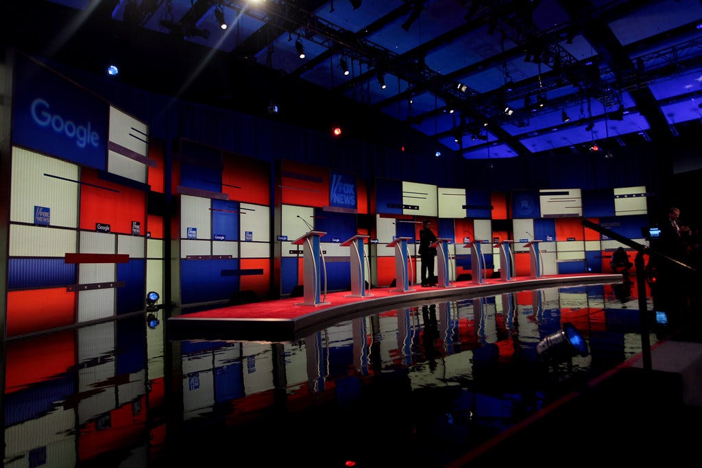 Republican Party debate stage