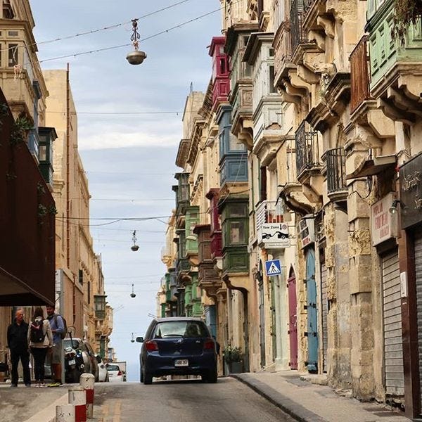 On the streets of Valletta, Malta.