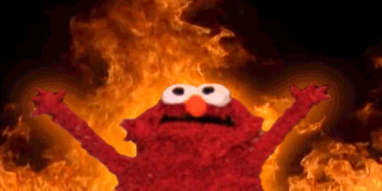 Elmo In Flames Meme Becomes Real-Life At A Protest in Philadelphia