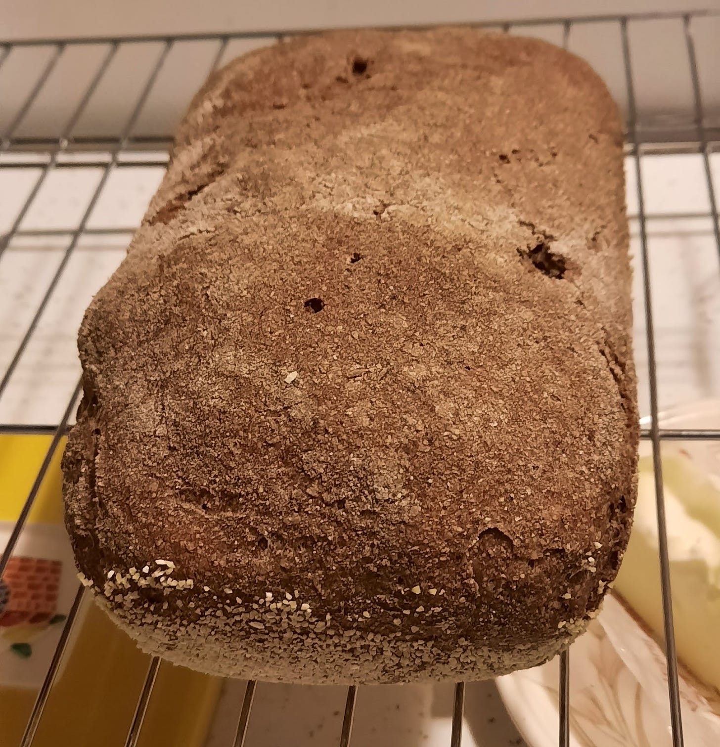 Homemade loaf of sourdough. 