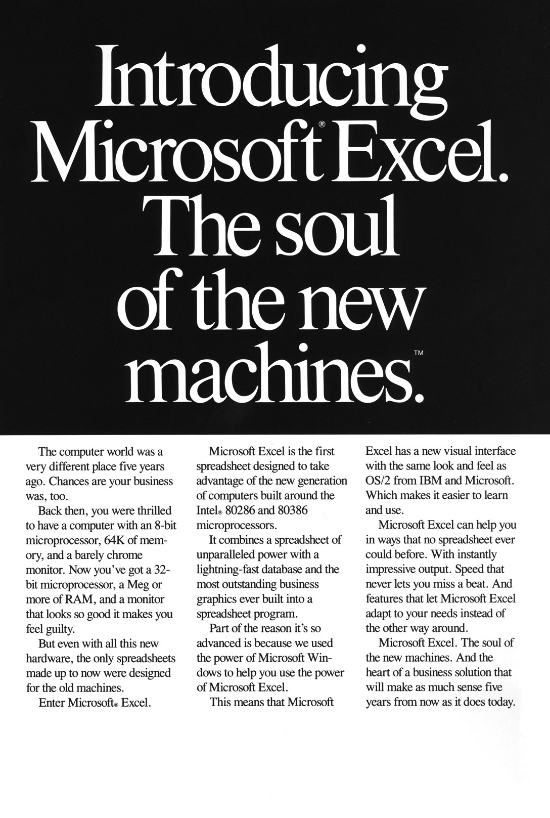Excel leaflet from 1987 (page 3)