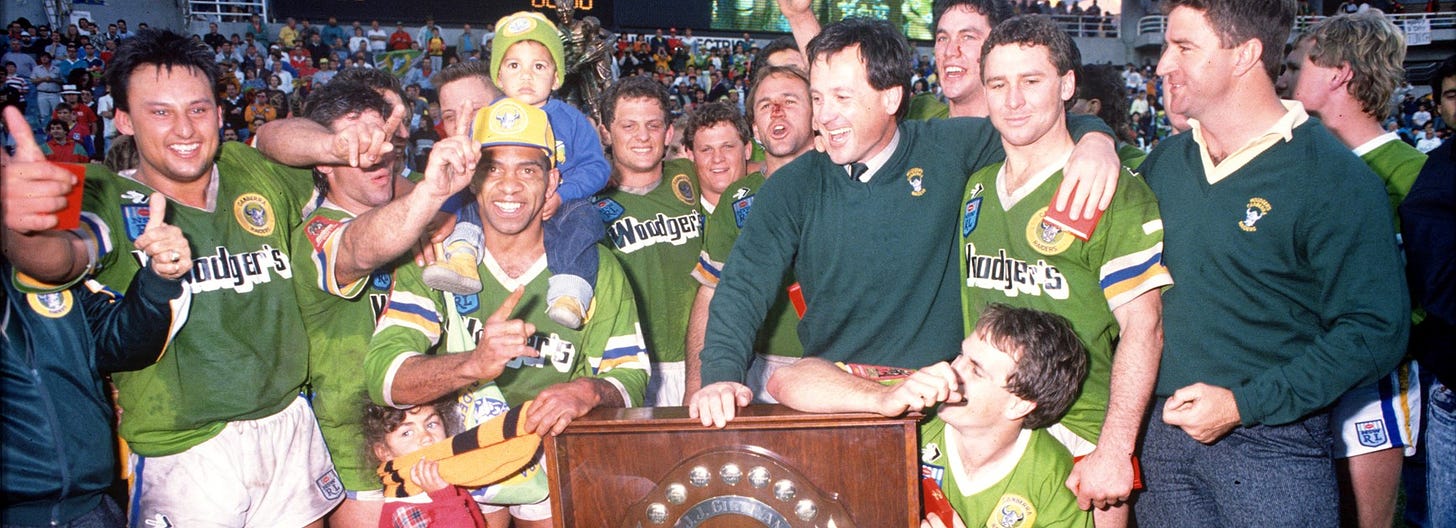 Canberra-Balmain 1989 grand final named the best of all time at Men of  League function | NRL.com