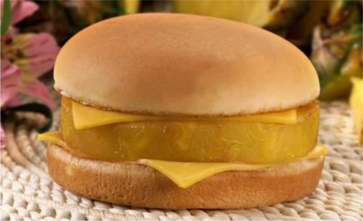McDonald's introduced an "impossible" meatless burger in 1962 but it was  pineapple | Boing Boing