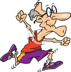 Healthy Old Man Running in a Race #clipart #patterns #colored #paintpatterns #designs