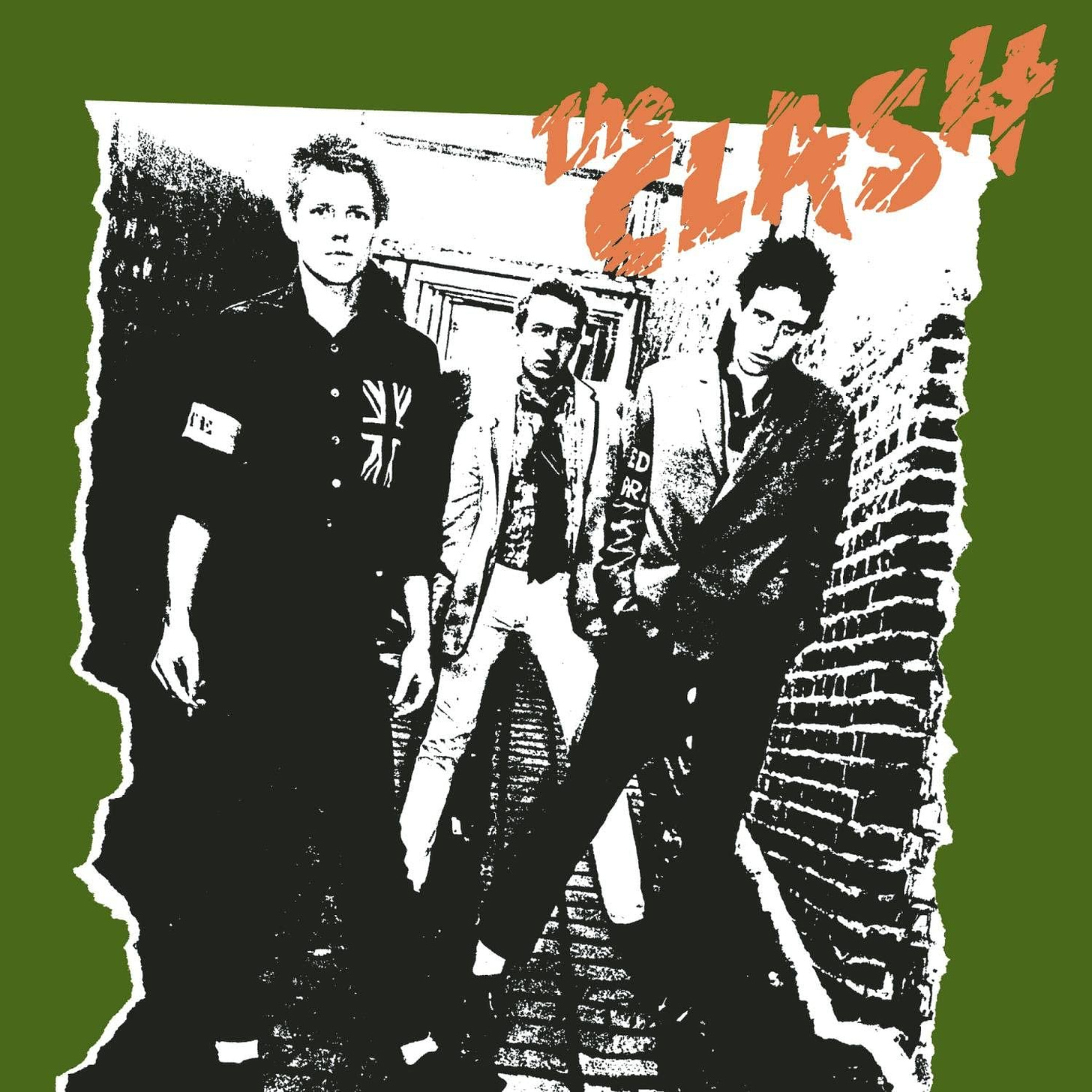 pochette de disque, hommes, musiciens, murs brisés, Clash, Angleterre