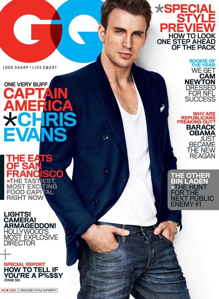 Chris Evans In GQ: Flirts With Reporter, Talks 'Captain America' | HuffPost  Entertainment