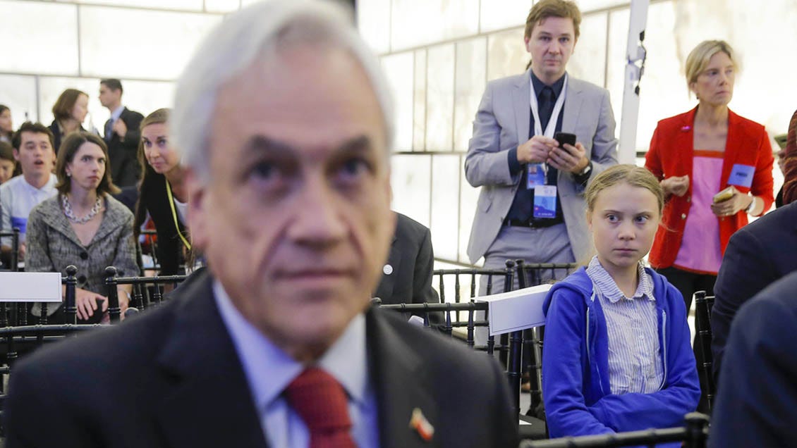 Greta Thunberg rechaza sentarse junto a Piñera y líderes mundiales en foro sobre océanos