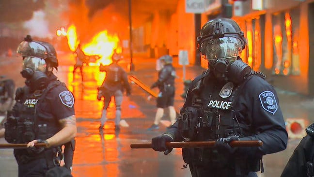 SPD: 57 arrests during Saturday's riots in Seattle | KOMO