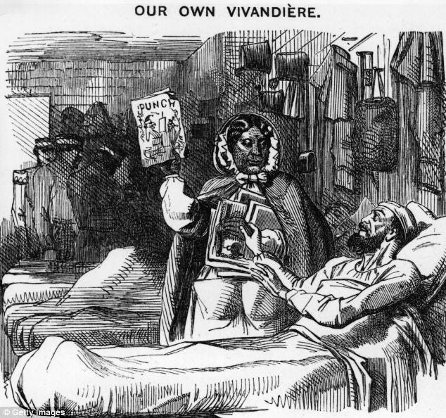 Contemporary accounts: Seacole depicted in Punch magazine on May 30, 1857