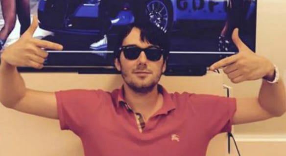 Martin Shkreli struck a silly pose to amuse friends. The photo may have contributed to people calling him the “Pharma Bro.”