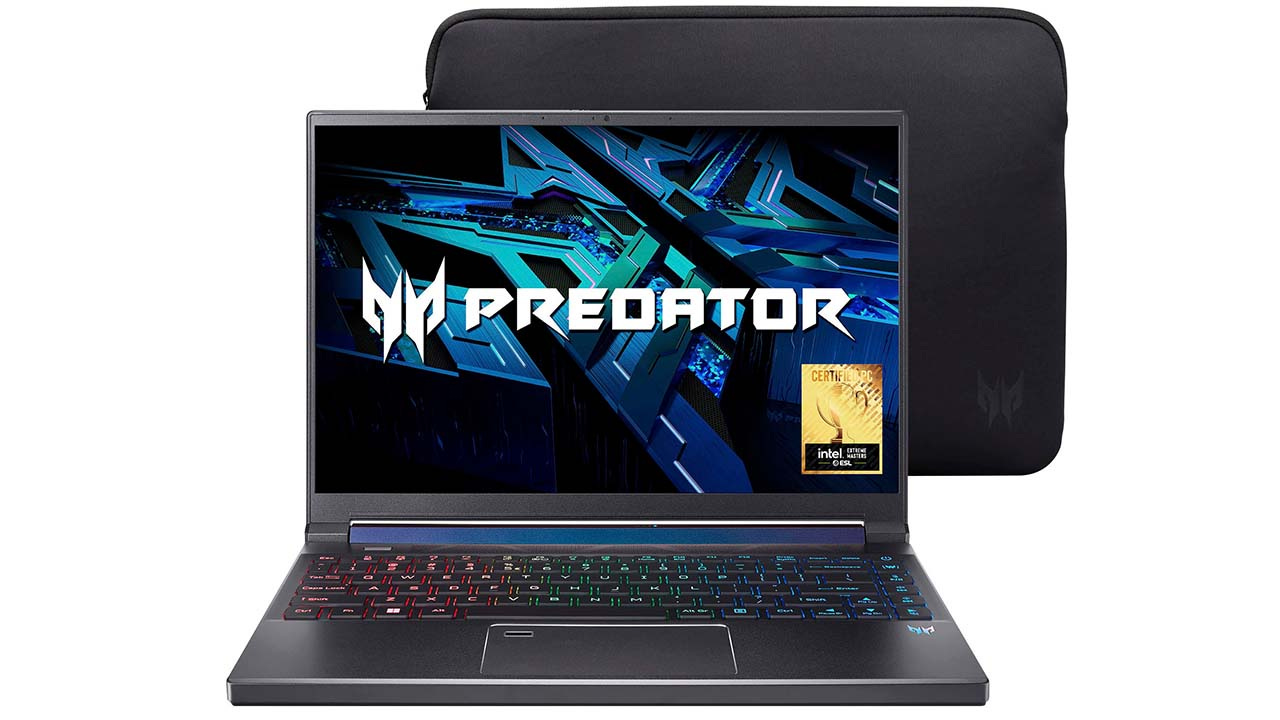 Acer Predator Triton 300 SE gaming laptop on a white background