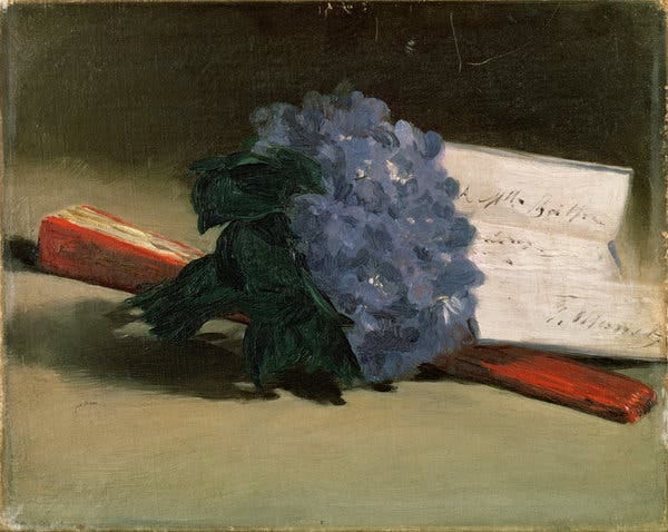 Édouard Manet’s “Bouquet of Violets” (1872).