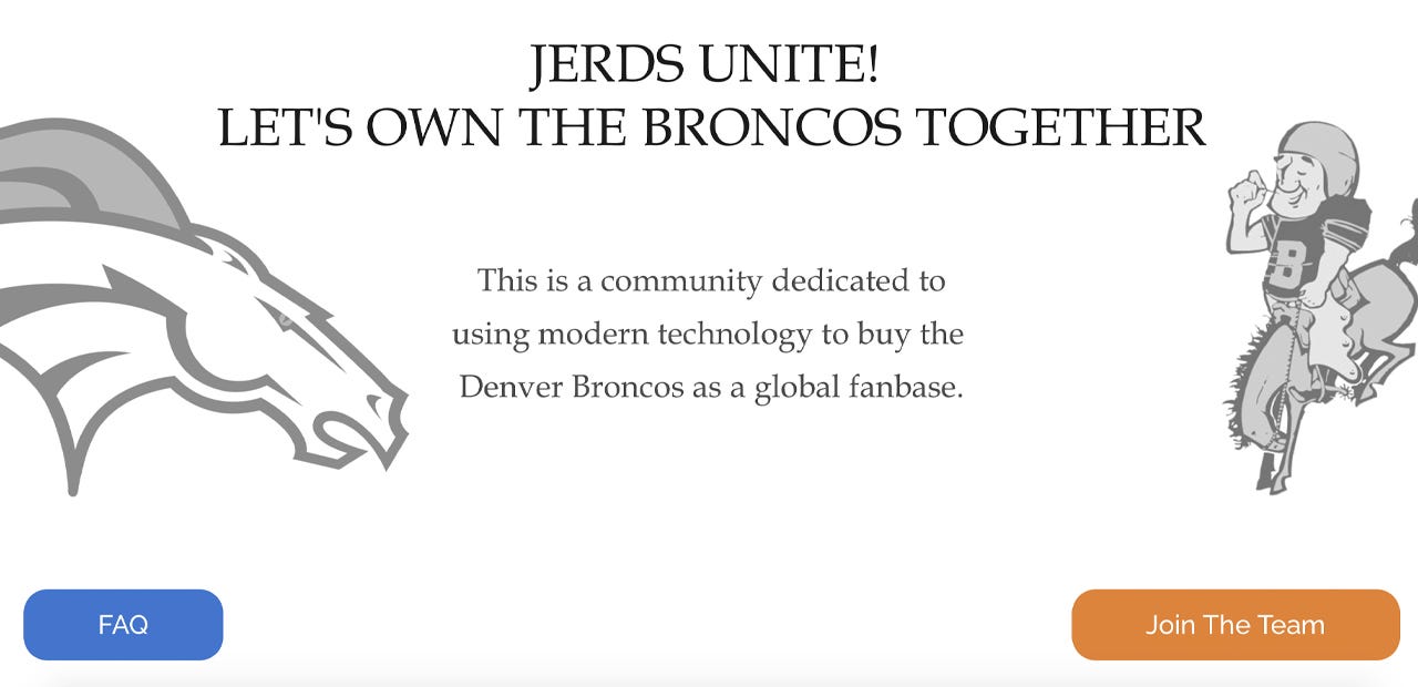 A DAO Is Attempting to Raise $4 Billion to Purchase the Denver Broncos –  Bitcoin News