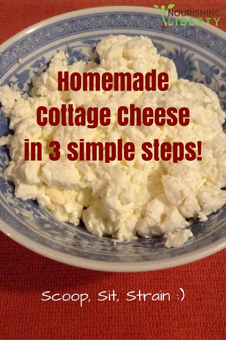 Homemade Cottage Cheese in 3 simple steps!