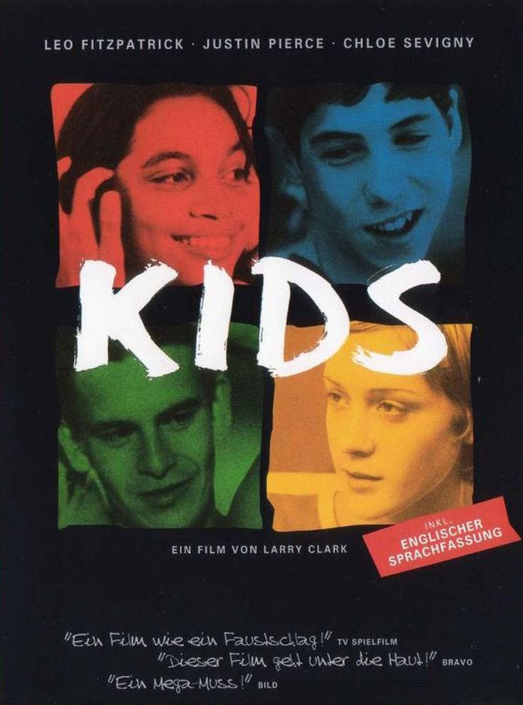YAGO PARTAL ..... | Kids movie poster, Kids 1995, Larry clark