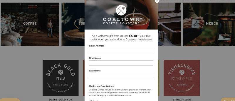 Coaltown’s new customer offer.